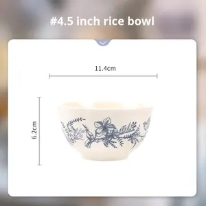 Ensemble de bols et assiettes en céramique Naihuhu de style moderne de grande valeur Ins Combinaison de plats de riz jetables à usage domestique de style français - Product Image 6