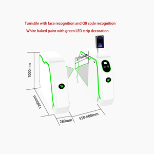 Flap cổng vé Checker nhận dạng khuôn mặt QR mã nhận dạng cho rạp chiếu phim Swing/Flap rào cản loại thép không gỉ IP54 - Product Image 2