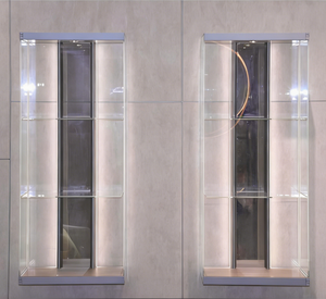 ZYTH Modern LED Işıklı Alüminyum ve Cam Şarap Dolabı, Şarap Mahzeni ve Mutfak Duvar Tipi Ev Bar Depolaması için - Product Image 3