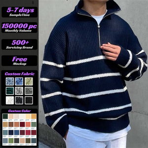<span class=keywords><strong>Pull</strong></span> décontracté en laine tricoté respirant à col en V, motif écossais, style Old Money, confortable et ample pour homme, collection automne - Product Image 1