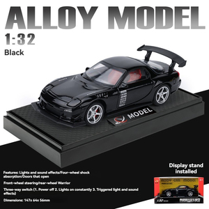 รถโมเดล Mazd RX7 FD3S อัลลอยด์ ไดแคสต์ ขนาด 1:32 แบบดึงถอยหลัง รถสปอร์ตจำลอง ของเล่นเด็ก ตกแต่งบ้าน ล้อซูปรา - Product Image 6
