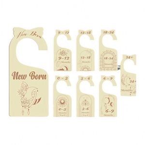 Divisor de Armario de Madera Grabado al por Mayor para Bebés, Tablero Separador Personalizado para Armario de Bebé, Ideal para Nuevos Padres - Product Image 1