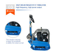 Compacteur de sol vibrant hydraulique à essence réversible pour asphalte, sable, ciment et routes