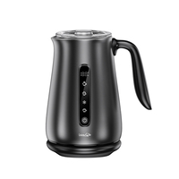 Mousseur à lait électrique 4-en-1 avec contrôle de température, chauffage et fouet automatiques pour la préparation du café, personnalisation du logo