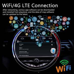 Radio Multimedia con Pantalla Android 12 para BMW Mini One 2017 F55 Mini Cooper F56 Clubeman F54, Reproductor de Video Estéreo, GPS, Carplay - Product Image 3