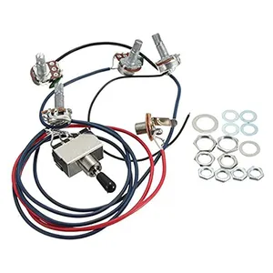 Hot sale Prewired Harness Kit electric guitar wiring with Vloume/ Endpin Jacks for LP electric guitar with HH pickups