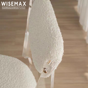 <span class=keywords><strong>Silla</strong></span> de Comedor de Tela Estilo Wabi-Sabi de WISEMAX FURNITURE, Diseño Único con Respaldo en Forma de Corazón, <span class=keywords><strong>Silla</strong></span> de <span class=keywords><strong>Escritorio</strong></span>, <span class=keywords><strong>Silla</strong></span> de Acrílico <span class=keywords><strong>Transparente</strong></span> - Product Image 4
