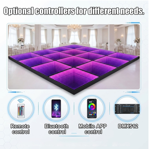 Piste de danse LED 50x50cm RGB Blanc Effet Miroir Infini 3D IP55 Portable DMX512 pour Mariage Fête Disco <span class=keywords><strong>DJ</strong></span> 100 000 - Product Image 4