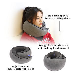 หมอนรองคอเมมโมรี่โฟมปรับขนาดได้ รองรับสรีระคอ สำหรับเครื่องบิน รถยนต์ หมอนรองคอรูปตัวยูสำหรับการเดินทาง - Product Image 3