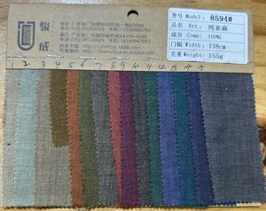 Tela de Lino Europeo Teñido Liso para Mesa, 160 g/m², 137 cm, Tejido Orgánico 100% Lino, Agradable al Tacto, para Prendas y Camisas - Product Image 4