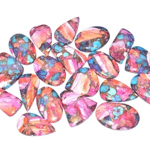 Lot en gros de pierres précieuses naturelles de haute qualité, turquoise cuivrée rose, taille marquise lisse, pour la fabrication de bijoux, 20x10mm - Product Image 3