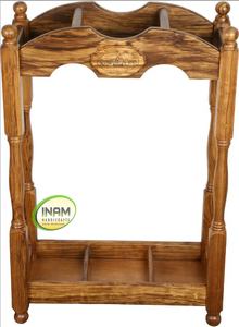 Support de bâton de marche en bois de qualité supérieure, beau et de styliste, fabriqué par INAM crafts - Product Image 2