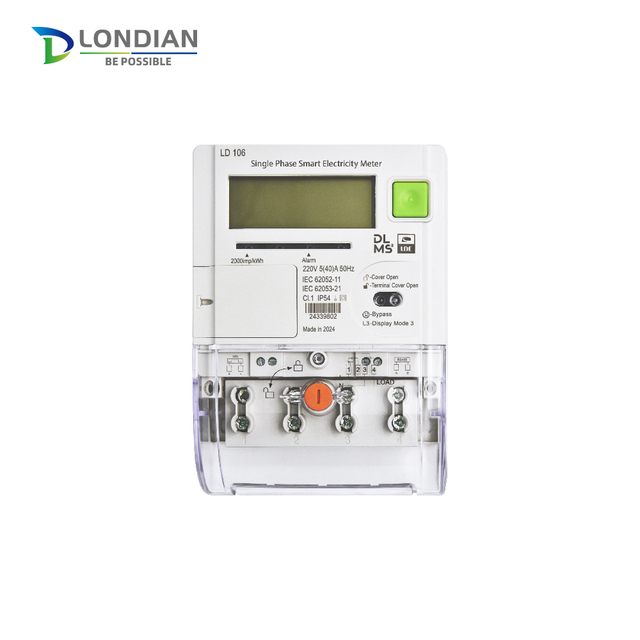 Single-Phase Smart Electricity Meter LD106 Multifunction Output DLMS Compliant RS485 Optional Communication Energy Meters