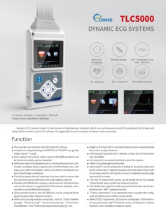 Appareil <span class=keywords><strong>Holter</strong></span> <span class=keywords><strong>ECG</strong></span> Dynamique Professionnel, Enregistrement <span class=keywords><strong>ECG</strong></span> 12 Dérivations sur <span class=keywords><strong>24h</strong></span>, Analyse des Arrhythmies, Stockage de Données en Temps Réel pour Hôpital TLC5000 - Product Image 3
