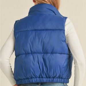 Nuovo gilet da donna personalizzato tinta unita senza maniche con cerniera in Nylon con collo alto finto gilet Casual da donna fornitore di gilet da donna - Product Image 3