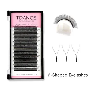 YY 3D-6D W Shape Volume Eyelash Extension Individual False Eyelashes 3D 4D 5D Clover Lashes Private Label Lash Extensions