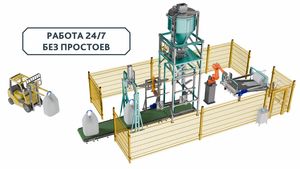 Brazo Robótico para Empacado de Bolsas Grandes, Pesaje Automático Complejo, Llenado, Sellado, Paletización Industrial, Venta al Por Mayor - Product Image 4