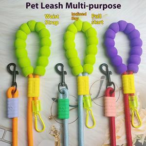 Nouvelle laisse de chien avec bandoulière nuage bulle coton poignée couleur bloquant laisse de chien pour chiens de taille moyenne - Product Image 1