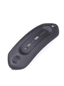 Accessoires de moto Ducati Hypermotard 950 modifiés en fibre de carbone : Garde-boue latéral et cache-guide en carbone pur - Product Image 5