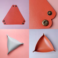 Panier en cuir plié avec poignée petite boîte de rangement décorative pour la maison et le bureau pour les bijoux et la salle de bain avec des plateaux pliables