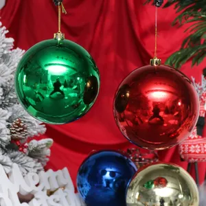 クリスマスボール20cm光沢ゴールドカラークリスマス装飾カスタム