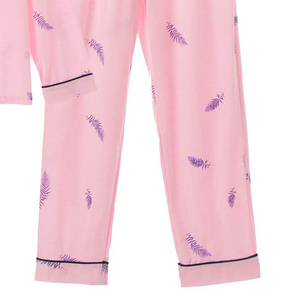 Pigiami da notte per <span class=keywords><strong>bambina</strong></span> prezzo all'ingrosso comodi pigiami abbottonati di alta qualità 8-14 anni Set di indumenti da notte modali rosa per ragazza teenager - Product Image 4