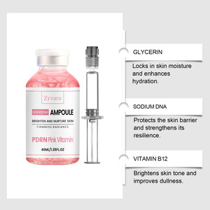 Glow Boosting Brightening Ampoule Pink Vitamin C Serum Gentle Moisturizing and Hydrating Care for Dry Facial Skin - Product Image 5