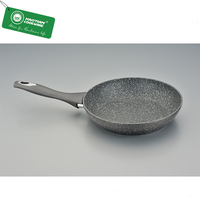 Panci Penggorengan, 3 buah Set peralatan masak marmer aluminium anti lengket 20cm 24cm 28cm lapisan batu