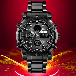 Reloj de Cuarzo Digital de Lujo para Hombre, Modelo SKMEl 1389, Resistente al Agua 3ATM, con Correa de Aleación de Zinc, Estilo Deportivo y Ovalado - Product Image 2