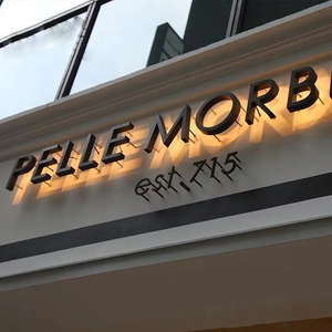 Lettere retroilluminate a LED personalizzate 3D Logo taglio Laser in metallo in acciaio inox segno personalizzato Business Reception parete Logo nome della società - Product Image 1