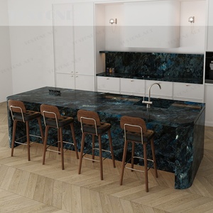 Piano di Lavoro in Marmo Tostone per Cucina Esterna, Resistente al Fuoco, in Labradorite Blu Naturale per Area BBQ e <span class=keywords><strong>Giardino</strong></span> - Product Image 2