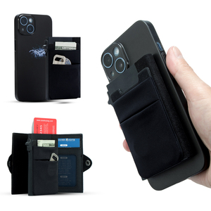 New Product Rfid Genuine Leather Business <b>Smart</b> Credit Card Case <b>Wallet</b> Mini Slim Minimalist Magnetic Pop up <b>Wallet</b> for Phone - Product Image 1