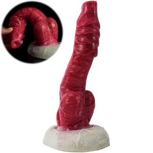 FAAK 7.8 Inch Curved Werewolf <b>Dildo</b> Raw Beef Color Kinky Sex Toy Waterproof Animal <b>Dildo</b> Fantasy for Women - Product Image 2