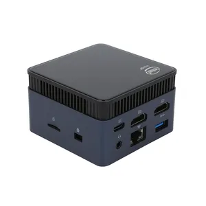 Mini computador industrial sem ventilador Intel N100 4 Core Dual 2 Lan Ethernet 4 Usb Ubuntu Win 11 barato de fábrica