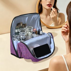 Hawaiian Custom Hau Print <b>Large</b>-capacity Portable Cosmetic <b>Bag</b> Female <b>Makeup</b> <b>Bag</b> Organizer Travel Toiletry <b>Bag</b> with Handle - Product Image 6