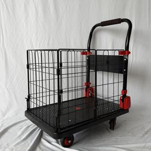 Enclosed Platform Hand Trolley with Cage Plastic Fence Mesh Design CHNA Origin - Product Image 2