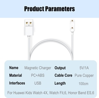 Chargeur magnétique à câble de charge rapide USB de 1m pour Huawei Band, Huawei Kids Smart Watch, Honor Watch, Honor Band, Keep Charger