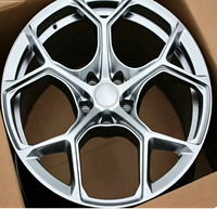 BEST WHEEL Nouvelle jante 17x9 7.5J/8.5J 112mm PCD ET30 en aluminium poli moulé, multi-rayons, pour retrofit/amélioration, garantie 5 ans, lot de 4