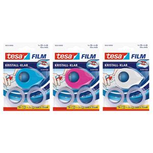Film tesa®2Rollen kristall-klar + Mini Abroller farbig sortiert - Product Image 1