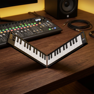 Midiplus Vboard 49, Teclado MIDI Plegable Patentado de 49 Teclas, Sensible a la Velocidad, Controlador MIDI Inalámbrico Bluetooth <span class=keywords><strong>para</strong></span> Estudio y Escenario - Product Image 3