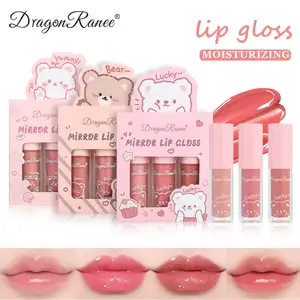 dragon ranee 3pcs lip oil gloss water lip gloss moisturizing lip care no blooming skin care