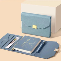 Classeur économique à feuilles mobiles en cuir personnalisé pour enveloppe d'argent de luxe Journal Notebook 6 anneaux classeur pour cadeau
