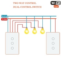 US Tuya Zigbee lampu Panel kaca Wifi, saklar sentuh nirkabel kendali jarak jauh 1/2/3/4gang sakelar cerdas dinding