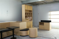 Comptoir de Bar Moderne pour Café, Mobilier de Magasin de Pâtisserie en Bois Tendance, Design Intérieur Personnalisé pour Café