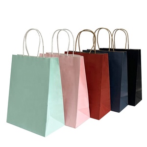 Bolsas de <span class=keywords><strong>Papel</strong></span> <span class=keywords><strong>Kraft</strong></span> Personalizadas al por Mayor, Bolsas de Compras Impresas con su Propio Logotipo, Bolsas de Regalo de Lujo en Color Marrón y Blanco - Product Image 2