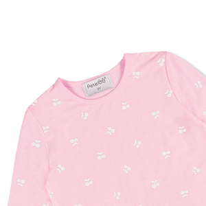 <span class=keywords><strong>Pigiama</strong></span> Casual a Maniche Lunghe per Bambine in Morbido Tessuto a Pois in Bambù e Spandex per Autunno e Inverno - Product Image 4