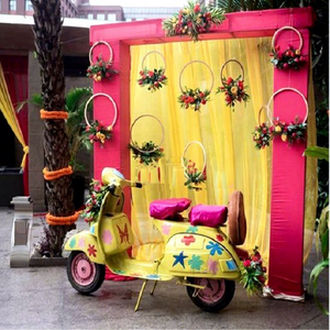 Décoration de mariage à thème indien élégante pour l'entrée des mariés en rickshaw, idéale pour la photographie, en bois, par Shobha Jain Impex, pour les fêtes - Product Image 1