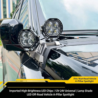 Phare LED tout-terrain 4 pouces 40W, étanche IP67, double couleur blanc-jaune, projecteur 12V 24V pour Wrangler Bronco Tank300 4x4 SUV