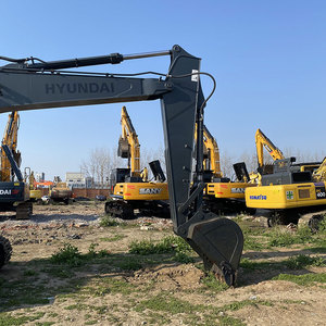 Excavadora de orugas Hyundai 220-9S usada de alta calidad, excavadora resistente con motor de 22 toneladas, 110 kW, amarillo - Product Image 3