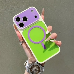 Coque de téléphone magnétique Color Block avec grande fenêtre pour iPhone 17 Pro Max 16, antichoc, protection intégrale, vente en gros, haute qualité, directement de l'usine - Product Image 4